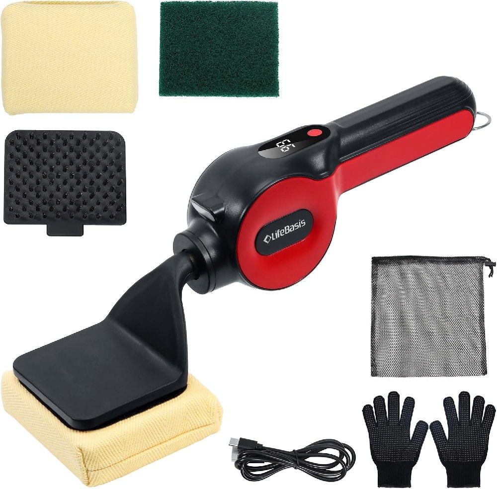 LifeBasis Cordless Electric BBQ Grill Cleaning Brush